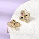 Brass Micro Pave Cubic Zirconia Stud Earrings(KK-CBA8324-25G)-4