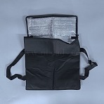 Non-woven Fabric & Lattice Surface Insulated Lunch Bag, for Reusable Lunch Box, Black, 400x400x150mm(AJEW-WH20017-95B-02)