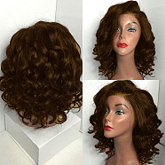 Women's Fashion Wigs, Short Wave Curly Wigs, Heat Resistant High Temperature Fiber, Sienna, 18.1 inch(46cm)(OHAR-L010-020C)