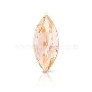 Preciosa&reg MAXIMA Crystal Fancy Stones, Czech Crystal, 435 14 615 Navette(Horse Eye), Dura Foiling, 90300 Light Peach, 15x7mm(X-PRC-FG15-90300)