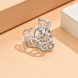 Metal Hollow Claw Hair Clips, Hair Accessories for Women & Girls, Crown, 24x18x20mm(PW-WG1AC43-02)