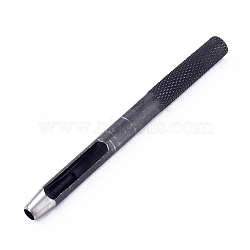 Steel Hollow Hole Punch Cutter Tool, for DIY Handmade Leather Craft, Black, 83.5x7mm, Hole: 3.5mm(TOOL-WH0121-06A)