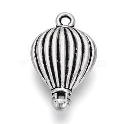 Tibetan Style Alloy Pendants,  Hot-air Balloon, Cadmium Free & Lead Free, Antique Silver, 21x13x4.5mm, Hole: 2mm, about 360pcs/1000g(TIBE-S309-42AS-RS)