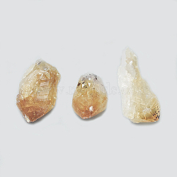 Natural Citrine Big Pendants, Nuggets, 33~56x19.5~24x15~19mm, Hole: 2mm(G-L516-10)