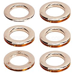 4Pcs Alloy Eyelet Grommets for Bag, Screw-in Style, Round Ring, Bag Loop Handle Connector Rings, Purse Accessories, Light Gold, 4.1x0.55cm, Inner Diameter: 2.55cm(FIND-GF0003-23LG)