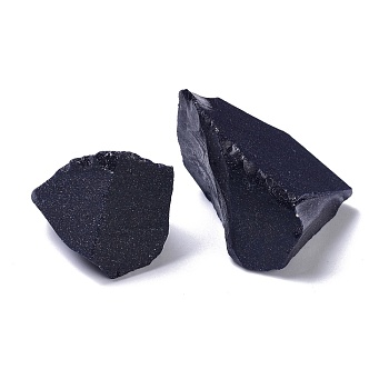 Rough Raw Synthetic Blue Goldstone Beads, No Hole/Undrilled, Nuggets, 35~48x26~32x22~23mm, about 4pcs/100g