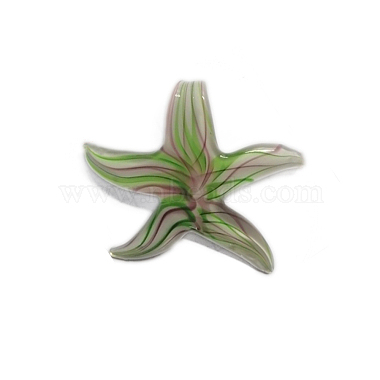Green Starfish Lampwork Pendants