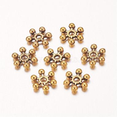 Antique Golden Snowflake Alloy Spacer Beads