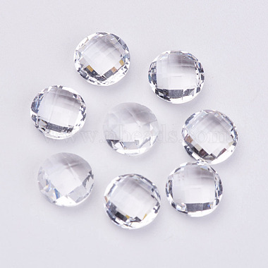 8mm Clear Flat Round Glass Cabochons