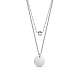 SHEGRACE Rhodium Plated 925 Sterling Silver Tiered Necklaces(JN813A)-1