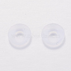 Rubber O Rings, Donut Spacer Beads, Fit European Clip Beads, Clear, 2mm(X-KY-G005-02D)