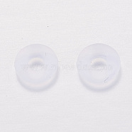 Rubber O Rings, Donut Spacer Beads, Fit European Clip Stopper Beads, Clear, 2mm(X-KY-G005-02D)