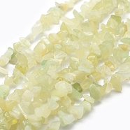 Natural New Jade Beads Strands, Chip, 5~8mm, Hole: 1mm, about 33 inch(84cm)(G-P332-17)