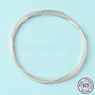 Half Hard 925 Sterling Silver Wire, Round, Silver, (22 Gauge)0.60mm(STER-NH002-B)