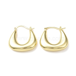 Rack Plating Brass Handbag Shape Hoop Earrings for Women, Lead Free & Cadmium Free, Real 18K Gold Plated, 32x30x7mm, Pin: 1.3~1.6x0.8mm(EJEW-F306-06G)