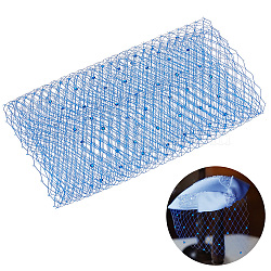 Gauze Bridal Veils, with Rhinestone for Women Wedding Party Decorations, Royal Blue, 1000x240x0.2mm(AJEW-WH0314-489A)