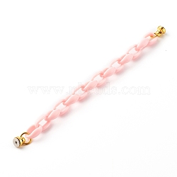 Acrylic Cable Chain Phone Case Chain, Anti-Slip Phone Finger Strap, Phone Grip Holder for DIY Phone Case Decoration, Golden, Misty Rose, 17.9cm(HJEW-JM00494-04)