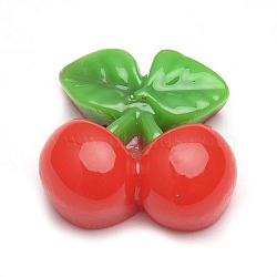 Resin Decoden Cabochons, Cherry, Red, 16x17x7mm(X-CRES-T005-90)