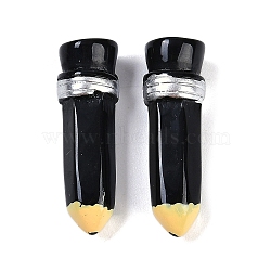 Pencil Resin Cabochons, Black, 28.5x7.5x7.5mm(RESI-Q014-6D)