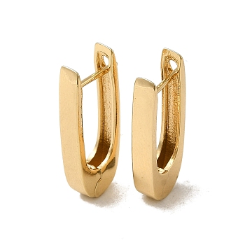 Brass Hoop Earring, Light Gold, 25x4mm