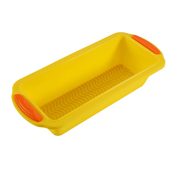 Silicone Non-stick Mini Loaf Pan, Baking Bread Mould Tray, Gold, 290x134x65mm
