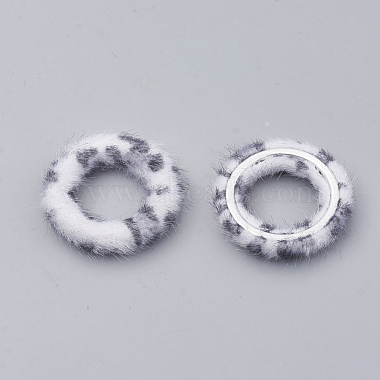 Faux Mink Fur Covered Linking Rings(X-WOVE-N009-08L)-2
