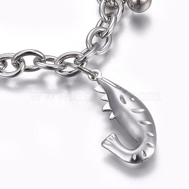 304 bracelets de charme d'acier inoxydable(BJEW-L637-20-P)-2