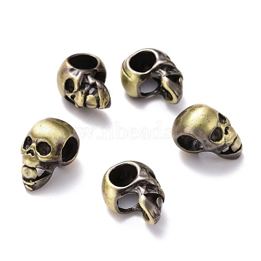 Skull Brass European Beads