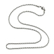 304 Stainless Steel Necklaces Unisex Rope Chain Necklaces(NJEW-507L-10)-2
