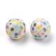 Perles acryliques imprimés opaques(MACR-S271-12mm-27)-1