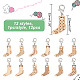 12Pcs 12 Style Sock Pendant Locking Stitch Markers(HJEW-AB00645)-2
