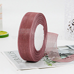 Polyester Organza Ribbon, for Christmas Decoration, Indian Red, 1 inch(25mm), about 49.21 Yards(45m)/Roll(FABR-PW0001-003A-27)