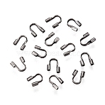 Brass Wire Guardian and Protectors, Gunmetal, 5x4x1mm, Hole: 0.7mm(KK-WH0085-01B-RS)