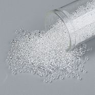 TOHO Round Seed Beads, Japanese Seed Beads, (1) Crystal Clear, 11/0, 2.2mm, Hole: 0.8mm, about 5555pcs/50g(SEED-XTR11-0001)