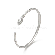 304 Stainless Steel Snake Cuff Bangles, Stainless Steel Color, Inner Diameter: 2-1/8 inch(5.25cm)(BJEW-A003-02P)