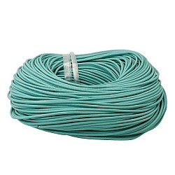 Cowhide Leather Cord, Leather Jewelry Cord, Cyan, Size: about 1.5mm thick, about 109.36 yards(100m)/bundle(WL-Q003-5)