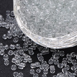 8/0 Glass Seed Beads, Transparent Colours Round Hole, Trans. Clear, about 3mm in diameter, hole: 0.8mm, about 10000pcs/pound(SDB3mm1)