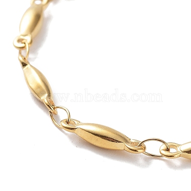 316 Surgical Stainless Steel Oval Link Chain Bracelet(BJEW-M305-05G)-2