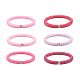 6 pièces 6 couleurs à la main en argile polymère heishi surfeur ensembles de bracelets extensibles(BJEW-JB08690)-1