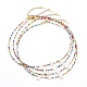 Ожерелья с подвесками из натуральных ракушек и букв(NJEW-JN03346)-1