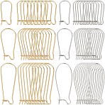 120Pcs 6 Style 304 Stainless Steel Hoop Earring Findings, Kidney Ear Wire, Golden & Stainless Steel Color, 20~33x9~13.5x2~2.5mm, Pin: 0.6~0.7mm, 20pcs/style(STAS-SP0001-26)