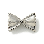 Non-Tarnish 304 Stainless Steel Slide Charms, High Polished Bowknot, Stainless Steel Color, 10x15x6mm, Hole: 6.5x2mm(STAS-L022-431P)