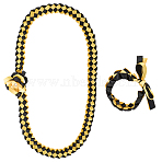 Polyester Graduation Honor Ribbon & Braided Bracelets & Brooch Sets, for Graduation Party High School University Graduation Gift Supplies, Yellow, 1700~1800x35mm(AJEW-WH20816-001A)