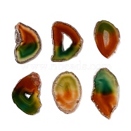 Natural Druzy Agate Big Pendants, Dyed & Heated, Nuggets Charms, 73~94x51~64x4~5mm, Hole: 2mm(G-R493-02)