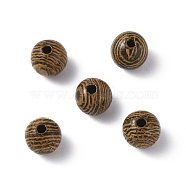 Wood Beads, Undyed, Round, Camel, 6mm, Hole: 1.6mm(WOOD-I009-01A-07)