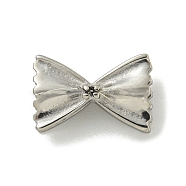 Non-Tarnish 304 Stainless Steel Slide Charms, Bowknot, Stainless Steel Color, 10x15x6mm, Hole: 6.5x2mm(STAS-L022-431P)