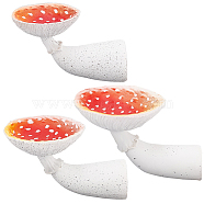 3Pcs 3 Style Resin Wall Sconce Candle Holder, Mushroom Wall Mounted Candlestick, Mixed Color, 7.5~9.5x4.7~7.2x5~6.6cm, Hole: 9x13.5mm, Inner Diameter: 4.1~6.7cm, 1pc/style(AJEW-OC0004-32)