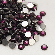 Glass Flat Back Rhinestone, Grade A, Back Plated, Faceted, Half Round, Amethyst, 3.8~4mm, about 1440pcs/bag(RGLA-C002-SS16-204)