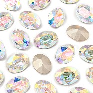 Preciosa&reg MAXIMA Crystal Fancy Stones, Czech Crystal, 435 12 601 Oval, Dura Foiling, 00030 200 Crystal AB, 18x13mm(X-PRC-FF18-00030-200)