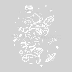 PVC Wall Stickers, for Home Living Room Bedroom Wall Decoration, Black, Spaceman Pattern, 350x620mm(DIY-WH0377-177)